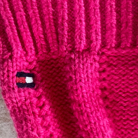 Tommy Hilfiger Button Up Red Pink Barbie Lids Knitted Cardigan Kids size 4-5 - Picture 3 of 8